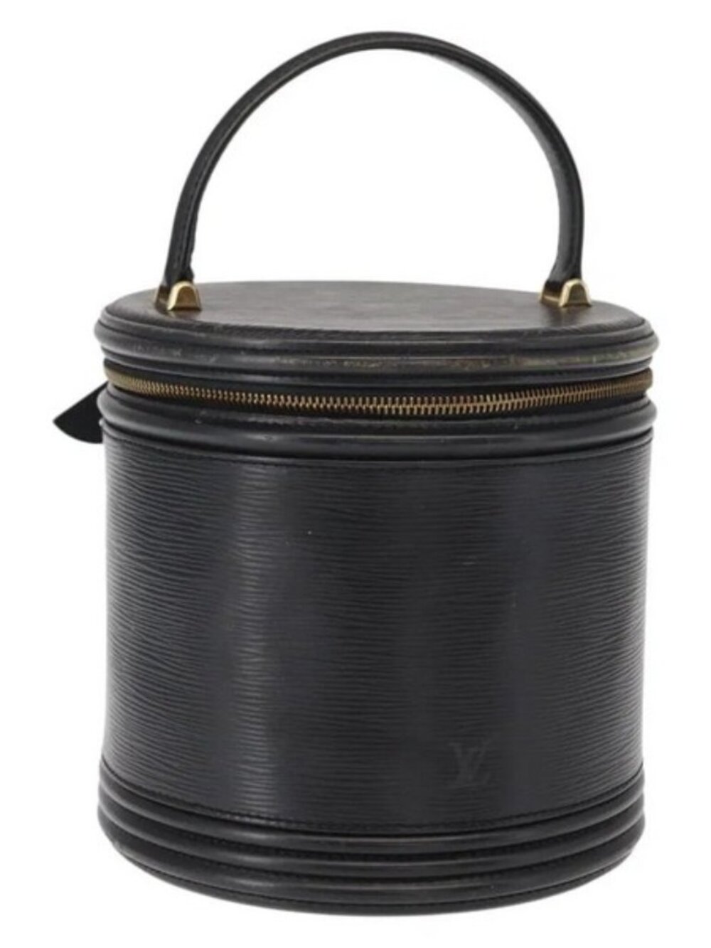 UNBELIEVABLE ROUND BOX PURSE VANITY BAG LOUIS VUITTION EPI LEATHER BLACK & SEXY